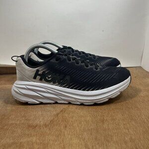 Hoka One One Black and White Athletic Shoes